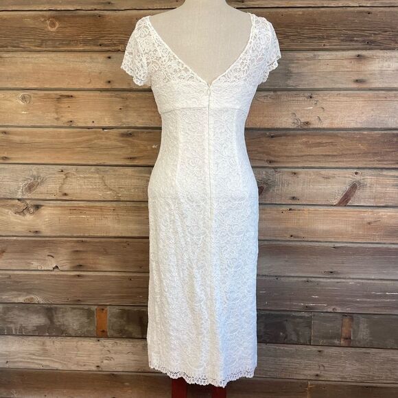 DB Studio White Lace Formal Dress Size 6 EUC - Picture 5 of 7